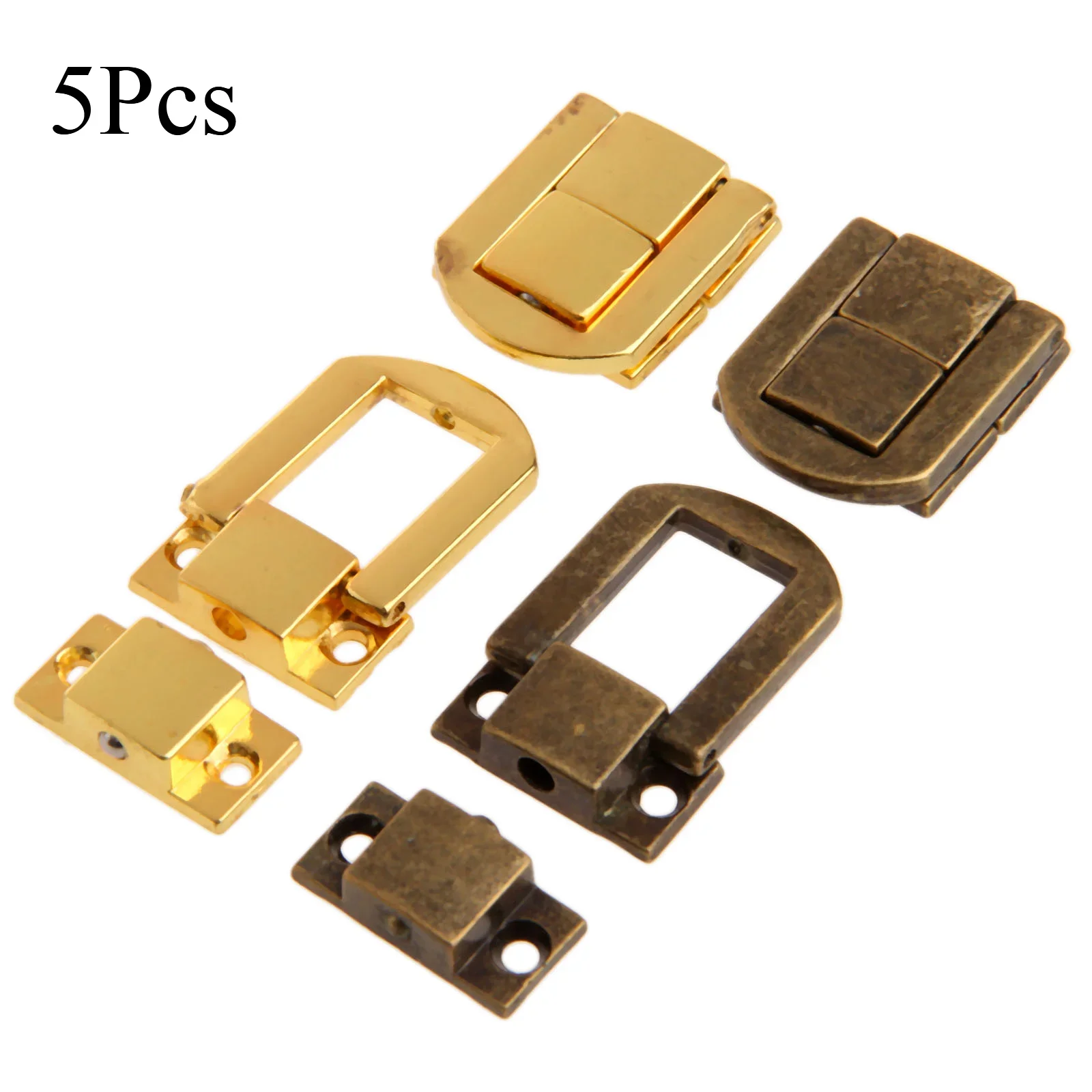 5Pcs Wooden Box Hasps Metal Lock Catch Latches for Jewelry Chest Box Suitcase Buckle Clasp Hardware Accessories 25*20mm