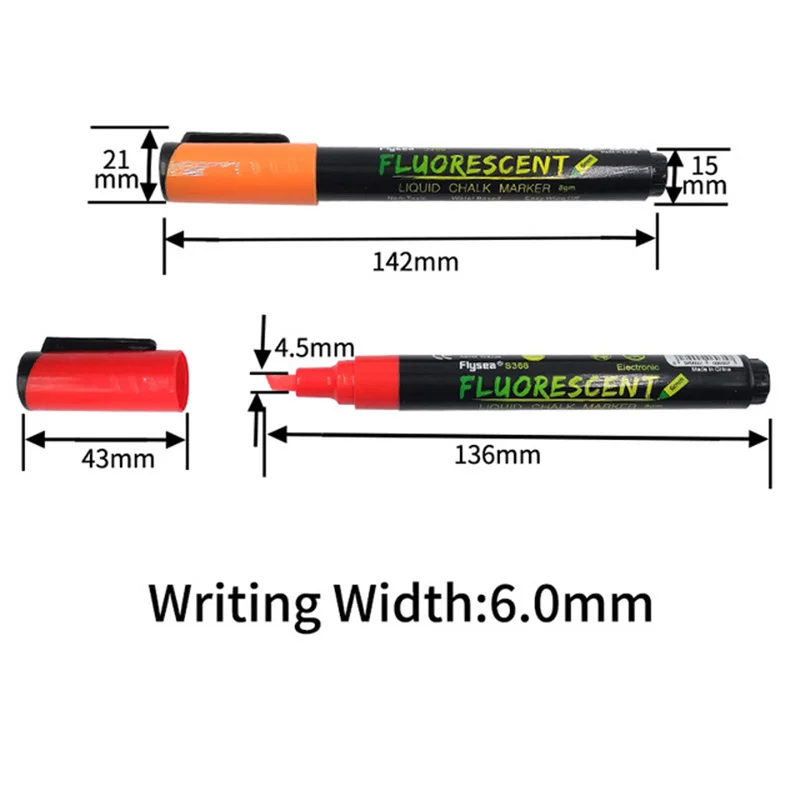 Beekeeping Tools Accessories LED Highlighter Marks Pen 8 Colors Queen Bee Marker Pen Honeybee Bevel Nib Marking Paintbrush