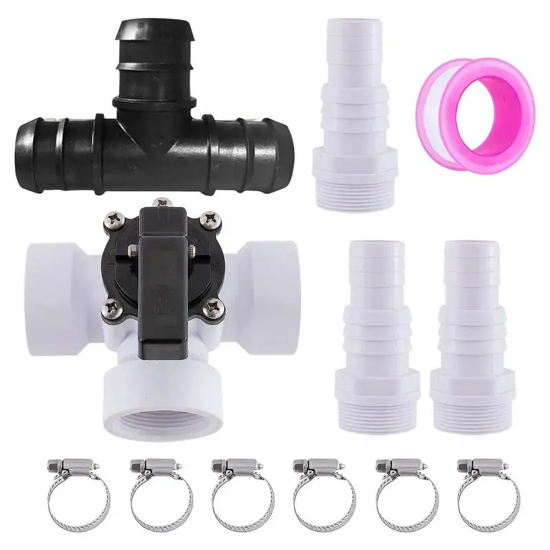 

Solar Heater Bypass Kit Quick Connect Pool Diverter Valve Regulation Set Hose Connection Attaching Multiple Units Replacement