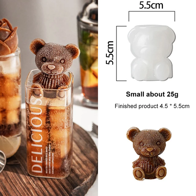 Cute Teddy Bear Ice Cube Making Mold Splash-proof And Easy To Fall Off, For  Refrigerator With Container, Cute Bear Ice Cube Tray - AliExpress