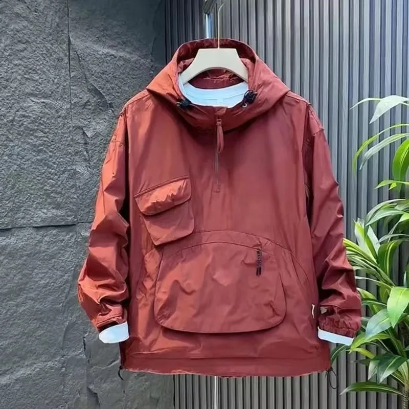 명품 Autumn Golf Wear Men Luxury Brand Golf Jacket Fashion Hooded Half Zipper Casual Coat Korean Clothing Men New Jacket