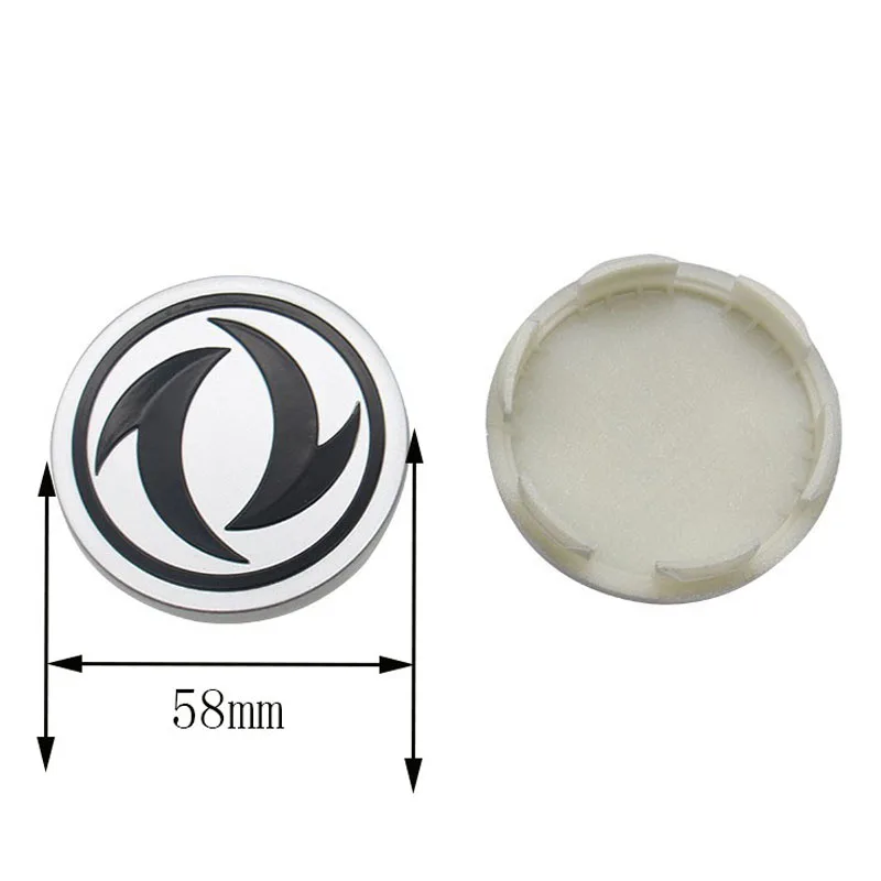 Wheel hub covers wheel hub caps 4pcs Hub cover wheel cover aluminum wheel center hubcap for DFSK Dongfeng Glory 330/360/370/580 Spare Part