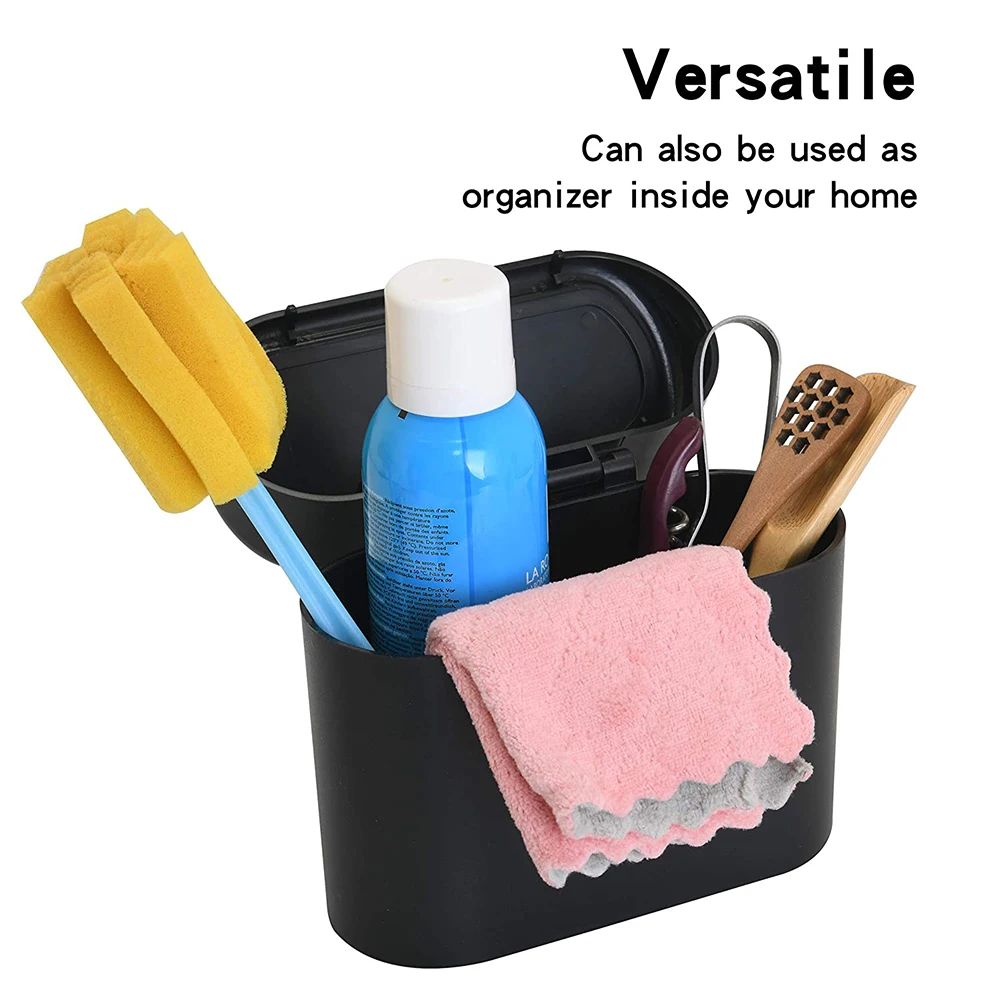 Car Trash Can Portable Hanging Mini Wastebasket with Lid for Car Office Home Auto Storage Bin Accessories