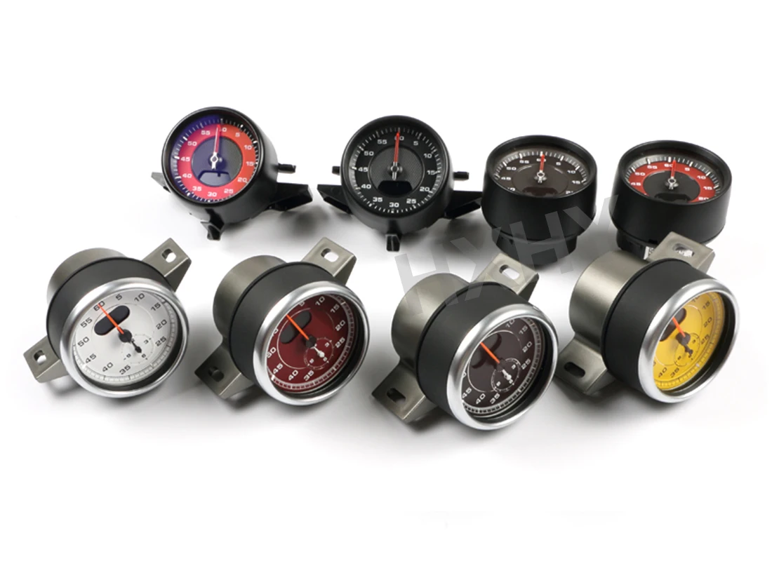 Car Dashboard Stopwatch Decoration Clock Time Support Sport Chrono For Porsche C