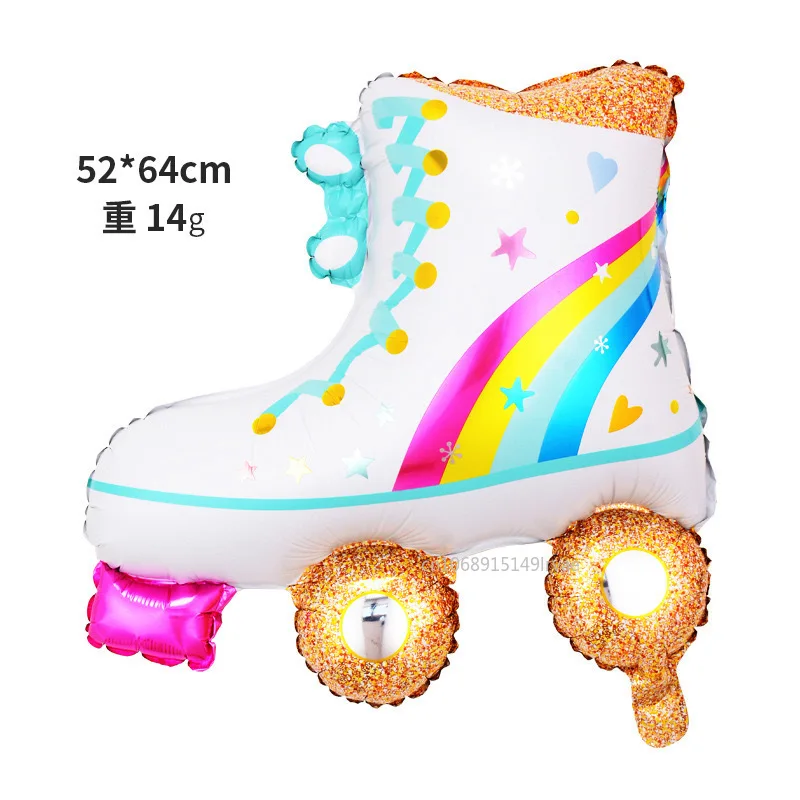 80s 90s Radio Roller Skates Foil Helium Balloons Microphones Retro Theme Hip Hop Birthday Party Balloon for Party Decoration