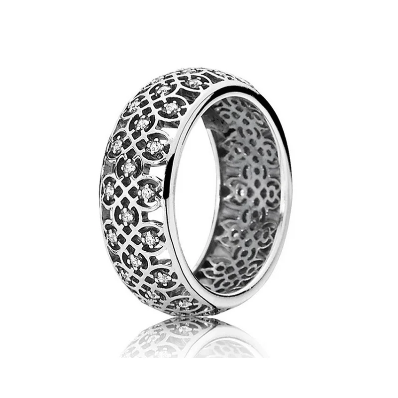 

Женское кольцо в клетку из серебра 925 пробы