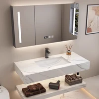 Simple Toilet Bathroom Cabinets Vintage Partition Vanity Light Bathroom Cabinets Storage Mirrors Meuble Toilette Home Furniture