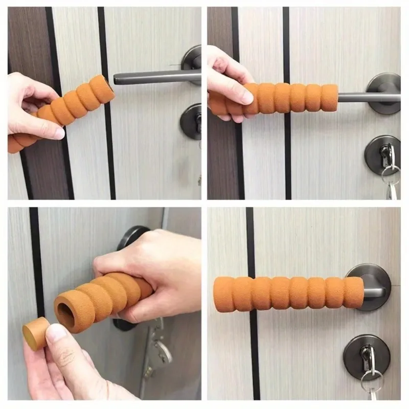 High-Quality Anti-Static Door Handle Protective Cover Made of Dense EVA Foam with Spiral Design Improves Safety Grip Reusable