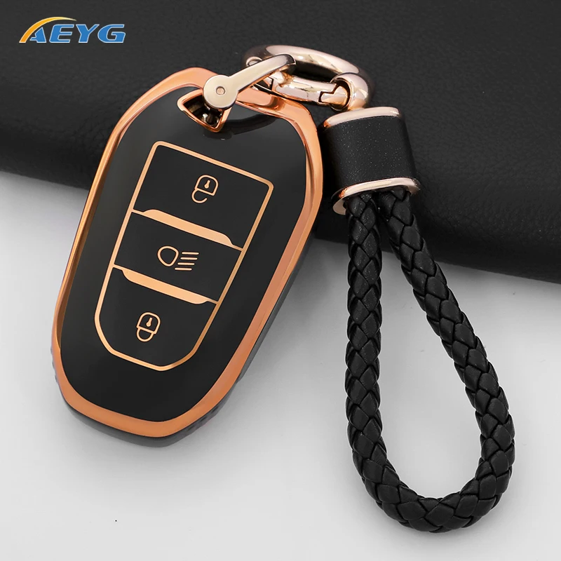 Key Case Cover TPU For Peugeot 308 408 508 2008 3008 4008 5008 For Citroen C4 C6 C3-XR Picasso Grand DS DS5