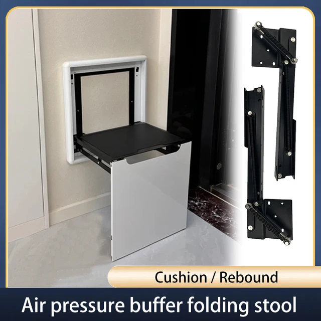 ซ่อนบัฟเฟอร์เก้าอี้พับ Creative Wall แขวน Flip-Down ตู้รองเท้าเก้าอี้พับเฟอร์นิเจอร์ Link อุปกรณ์ฮาร์ดแวร์ 1