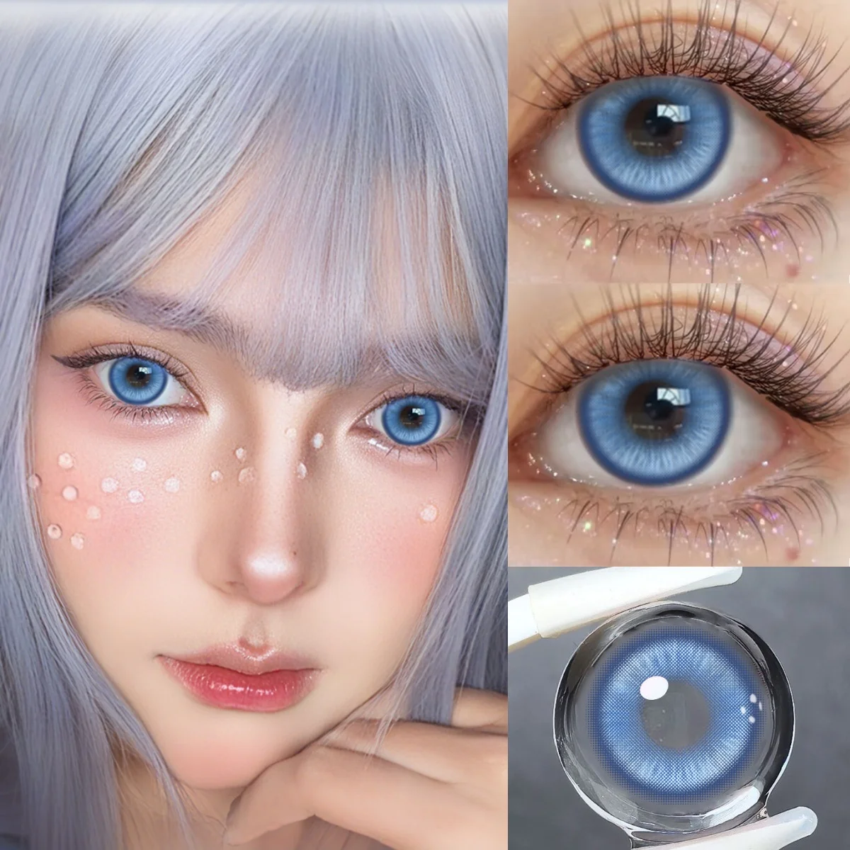 VISUASHOW Magical Pop Purple/Pink Cosplay Contact Lenses for Party and Halloween Eye Makeup