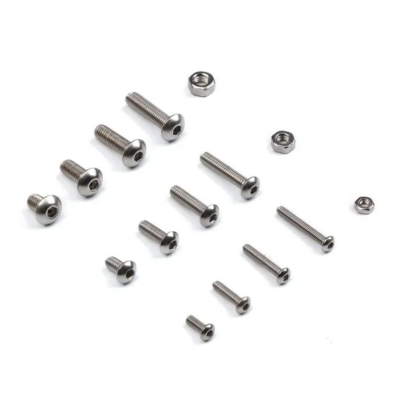 Hex, Cabeça de Botão Parafusos, Porcas Variedade Kit, M3, M4, M5, 515Pcs