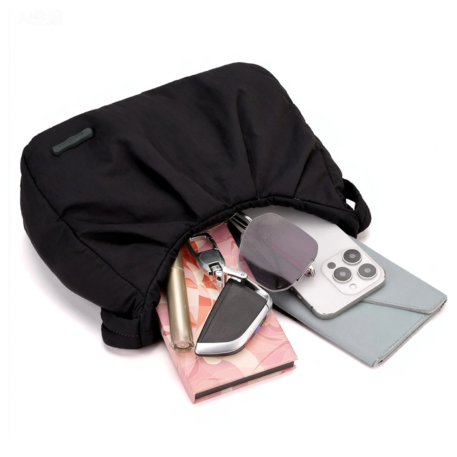 Pleated Clouds Bag Solid Color Dumpling Bag Lightweight Daily Clutch Handbag Casual for Women Travel Shopping