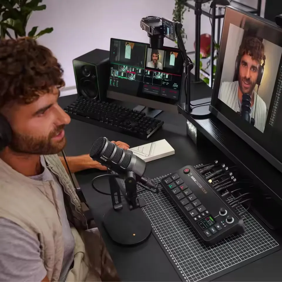 Rode Rodecaster Video Audio Mixer 4 X Hdmi & 2 X Usb-C Inputs All-In-One Production Console Switcher &middot;with Integrated