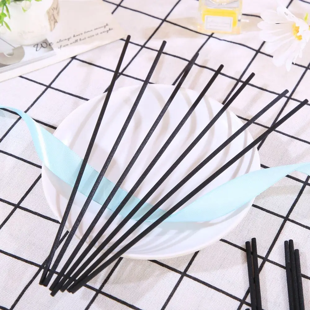 Description Picture 5 of item50PCS Dia 5/4/3MM X L40/35/30/22/10cm Black Synthetic Rattan Fiber Sticks for Home Reed Diffuser, Essential Oil Rattan Sticks