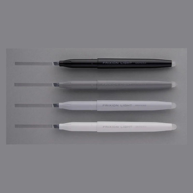 Pilot FriXion Grayscale–Erasable Ink, Fluorescent Eraser Pen, Magic Eraser Invisible, Black/Gray/White, Office/School Stationery 6