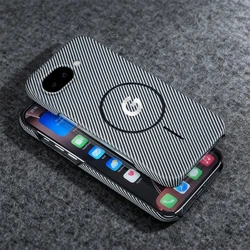 Kevlar Carbon Fiber Texture Frameless PC Hard Cover with Magsafe Magnetic Wireless Charging Compatibility - Pixel 9A (Grey)