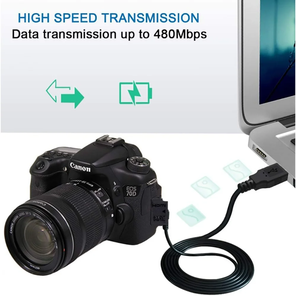 USB Cable Male to Mini-B 5pin Male Fast Data Charge Cablefor MP3 Player Garmin Nuvi GPS, Dash Cam,Hard Drive PS3 Controller