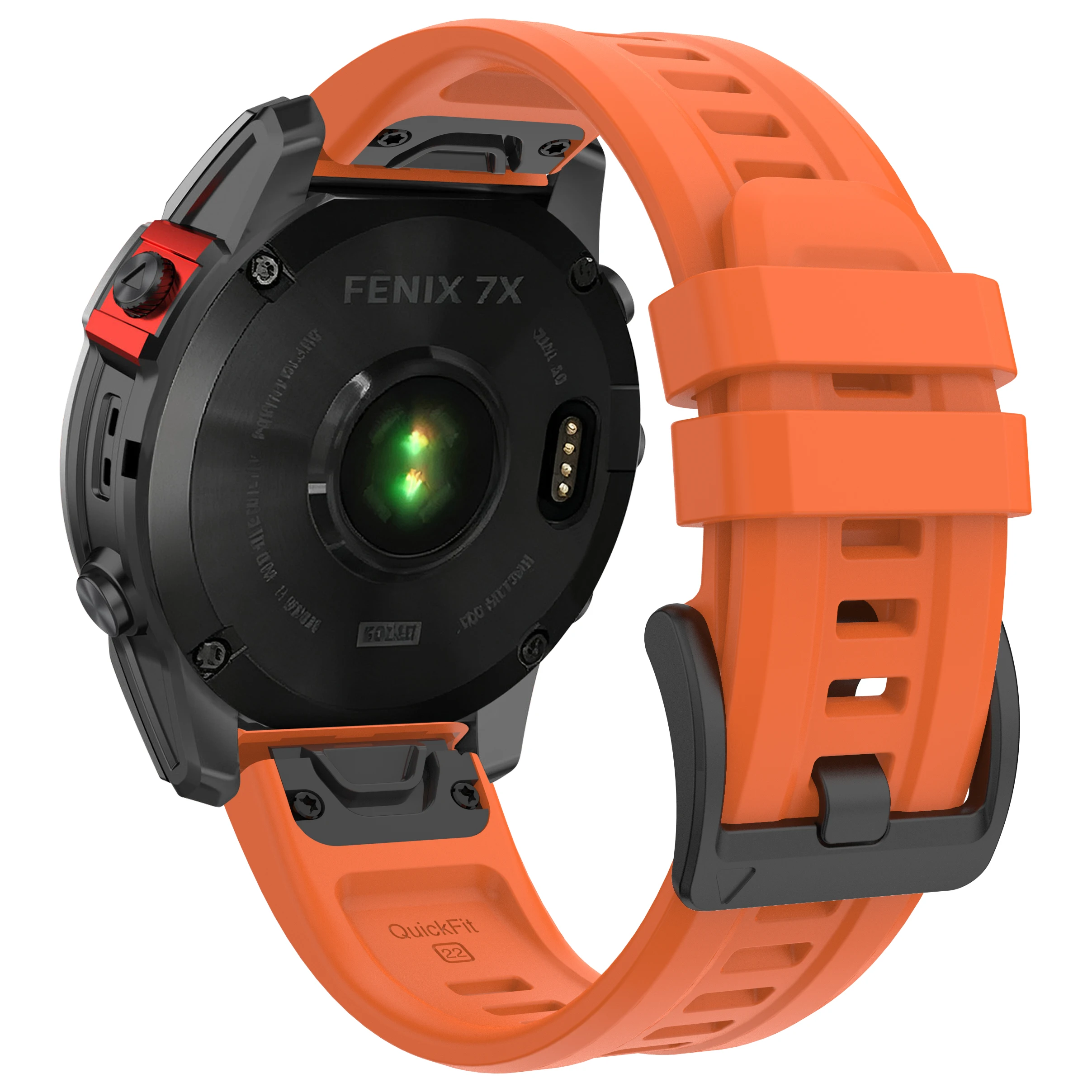 Enhanced Silicone Watchband, QuickFit Design, 22-26mm, Versatile Fit Bracelet