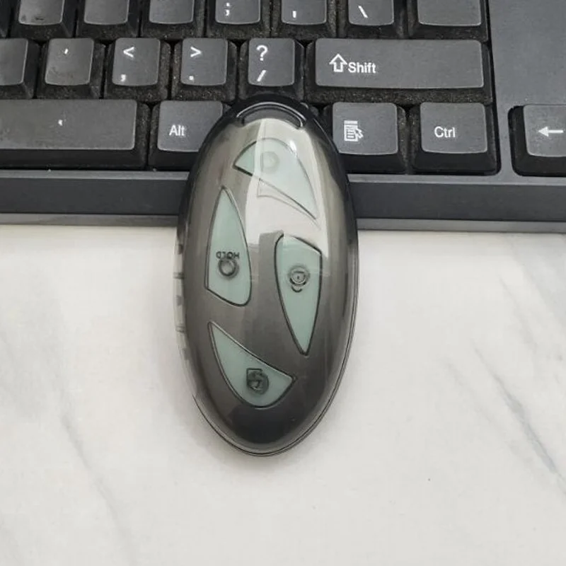 Nano TPU Transparent Schwarz für Hyundai Kona Ev Grandeur GN7 IONIQ6 Santa Fe Sonata Staria Tucson Elantra 2024 2025 Autoschlüsseletui – Detail 3