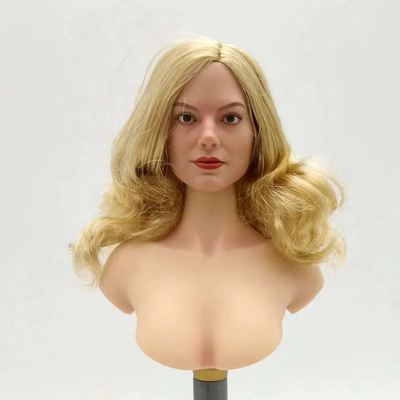 

1/6 Margot Elise Robbie Head Sculpt Female Soldier Head Carving Model Fit 12'' Action Figure Body Dolls Toy