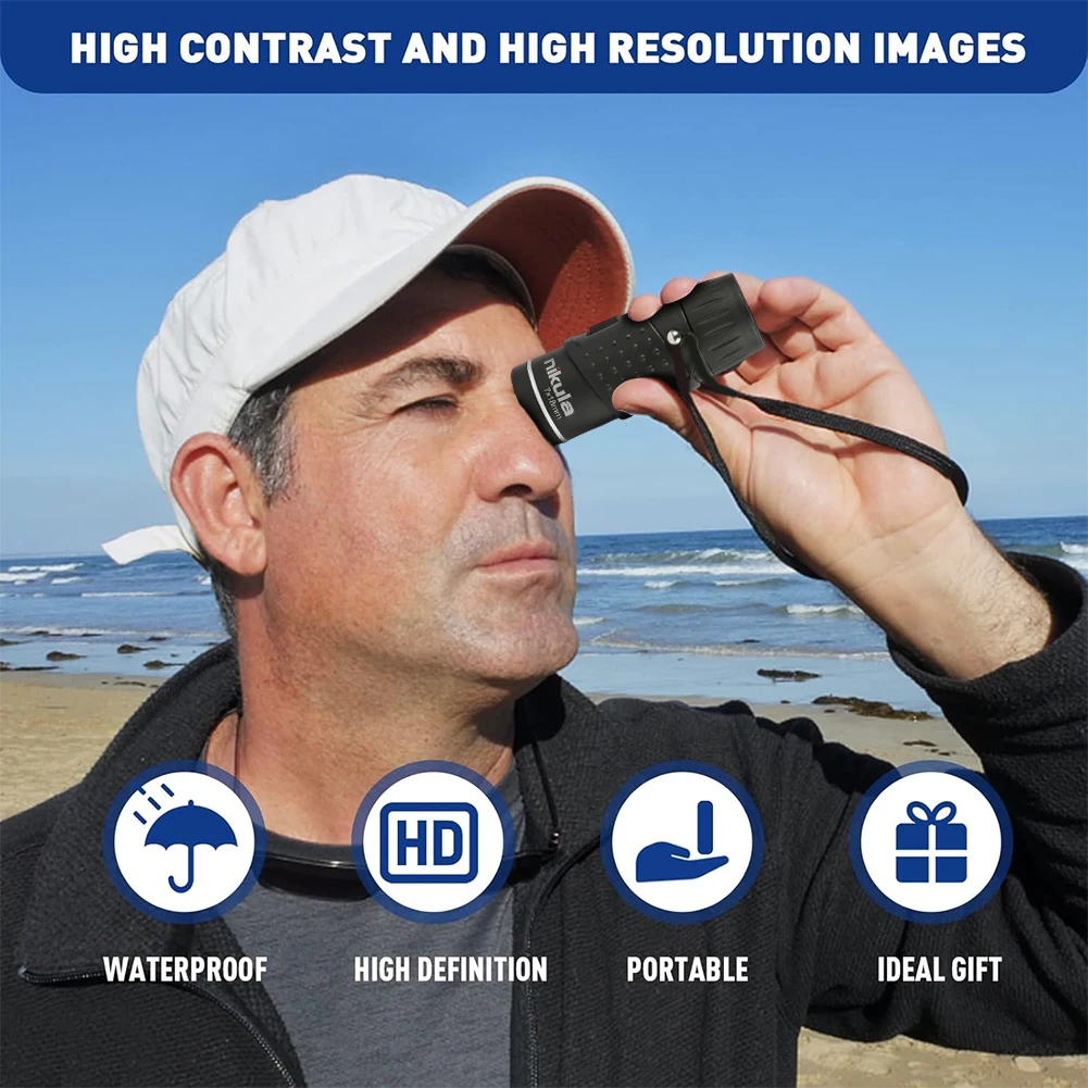 7x18 포켓 단안 망원경 다목적 완전 코팅 광학 망원경 콘서트 관람용 야간 투시 줌 망원경