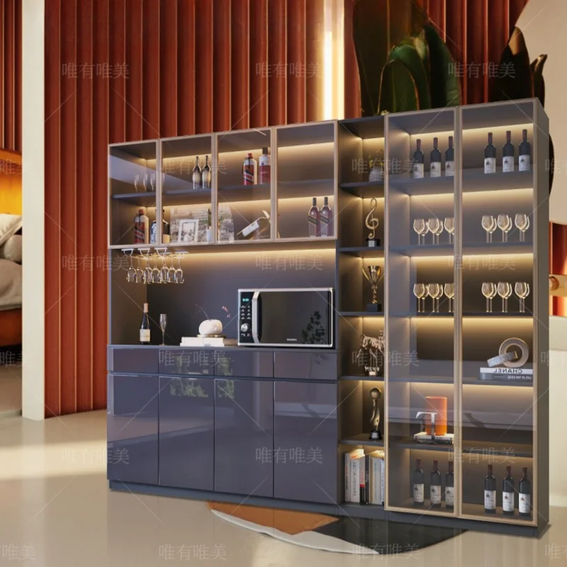 Modern Display Wine Cabinets Living Room Glass Wall Luxury Wine Cabinets Simplicity Home Estante Vinos European Furniture Qf50Jg