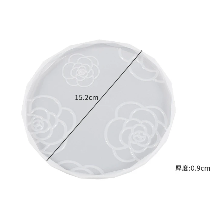 Bellissimo Stampo In Silicone Per Sottobicchieri Con Motivo Floreale In Cemento, Pad Di Isolamento In Calcestruzzo Fai Da Te, Stampo Rotondo Per Sottobicchieri In Resina Epossidica | SHEIN ALIA