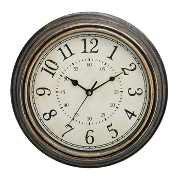 30cm Classic Vintage Silent Wall Clock – Non-Ticking Quartz Large Face 1