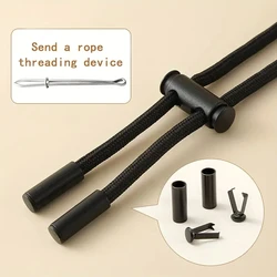 Durable Elastic Sweatpants Waist Drawstring with Cord Lock and Threading Tool (Set A)