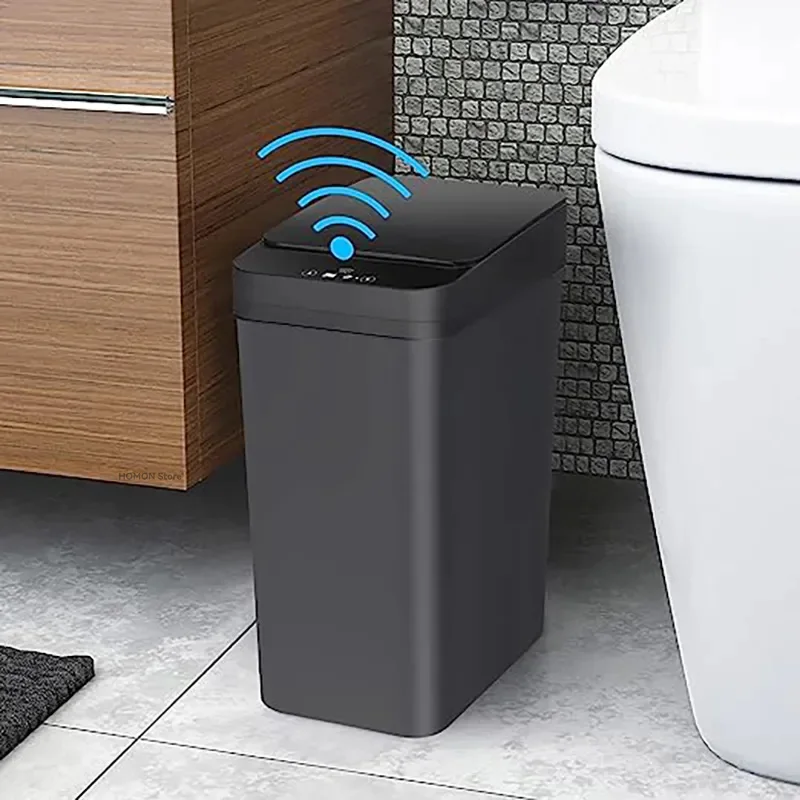 Smart Trash Can 12L Waterproof Automatic Sensor Garbage Can for Bathroom Kitchen Toilet Motion Sensor Trash Smart Home trash can