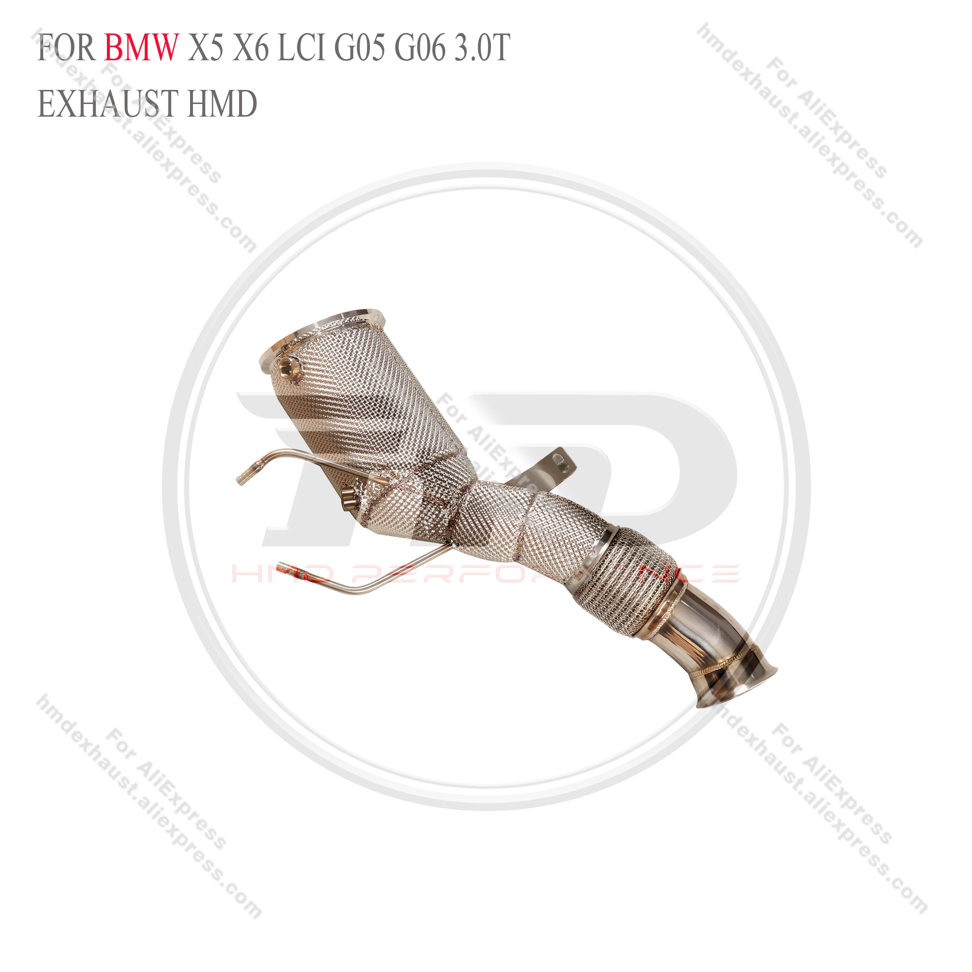 스테인리스 스틸 성능 헤더 촉매, OPF 자동차 액세서리, X5 X6 LCI G05 G06 3.0T 배기 시스템용 HMD 다운파이프