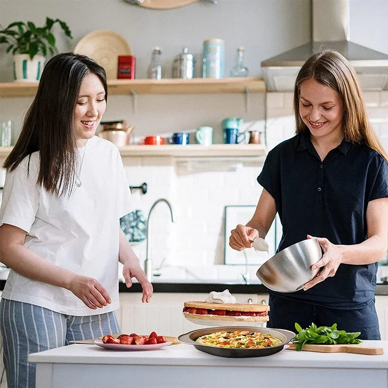 9 Inch Round Cake Mould Cheese Cake Pan Carbon Steel Non-Stick Pie Pizza Pan Baking Tray Oven Toast Chiffon Cake Pan Bakeware