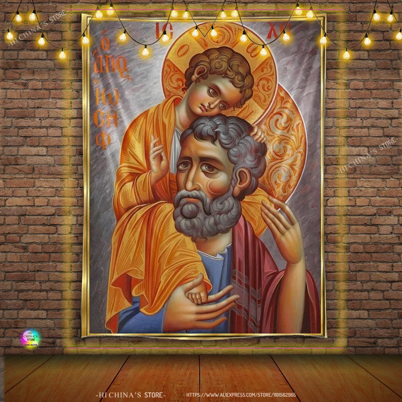 Christus Jesus nach Hause dekorative Engel ästhetische Zubehör Wandbehang christliche Kirche Wand dekoration Jungfrau Mary Raum dekor Kunst – Detail 5