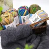 100g Close Skin Velvet Cotton Yarn Segmental Dyeing Soft Warm for Hand woven Crochet Hat Scarves Coat Glove Doll DIY handicrafts 4