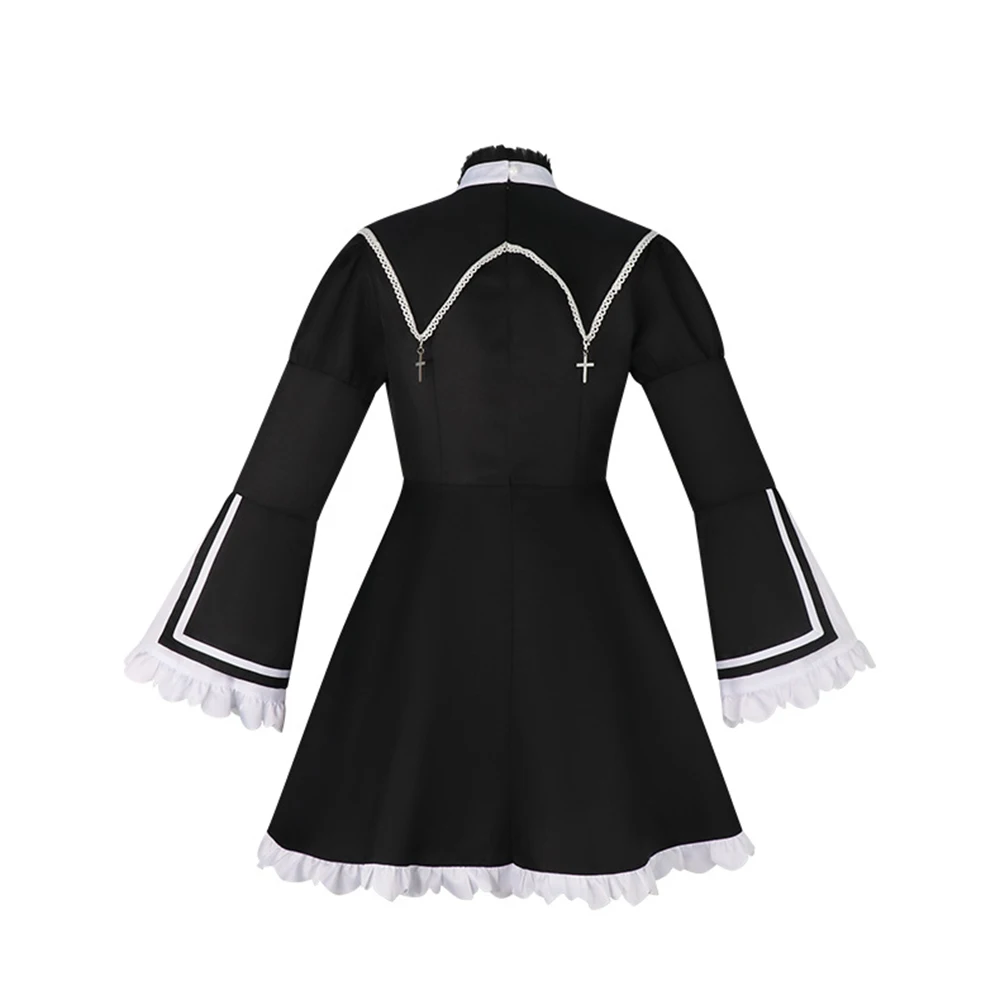 Project Sekai: SHINONOME ENA And AKIYAMA MIZUKI And YOISAKI KANADE And Asahina Mafuyu | Black Nun Habit Costume Cosplay 30 Generic Nun Habit Costume for Cosplay Events