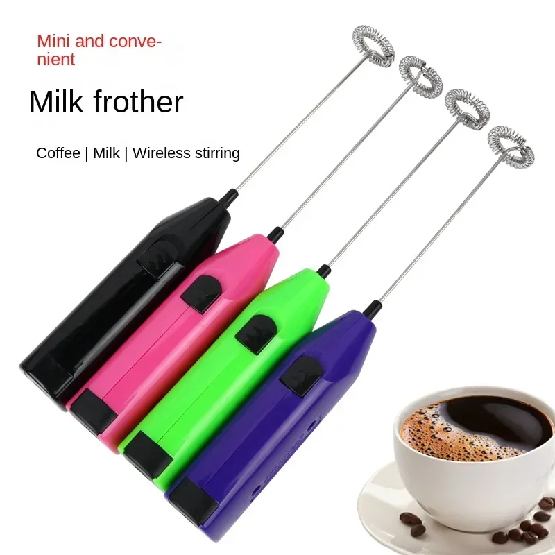 1 PC Electric Hand-held Household Kitchen Egg Beater Mini Stainless Steel Egg Coffee Milk Tea Mixer