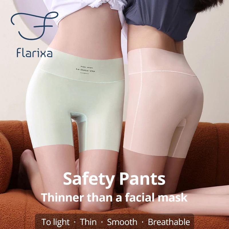 Ice Silk Safety Pants High Waist Underwear for Women