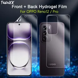 Dual Sided Clear Full Cover Hydrogel Screen Protector - 2 in 1 Front and Back Protection Solution for 1 Pack (Reno12 Pro)