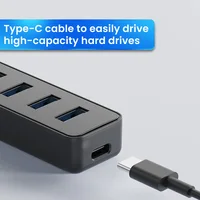 4 порта USB 3.0 HUB Высокоскоростной расширитель типа C Разветвитель 5 Гбит/с для ПК Компьютерные аксессуары Многопортовый адаптер USB-концентратора для ноутбука — изображение 5