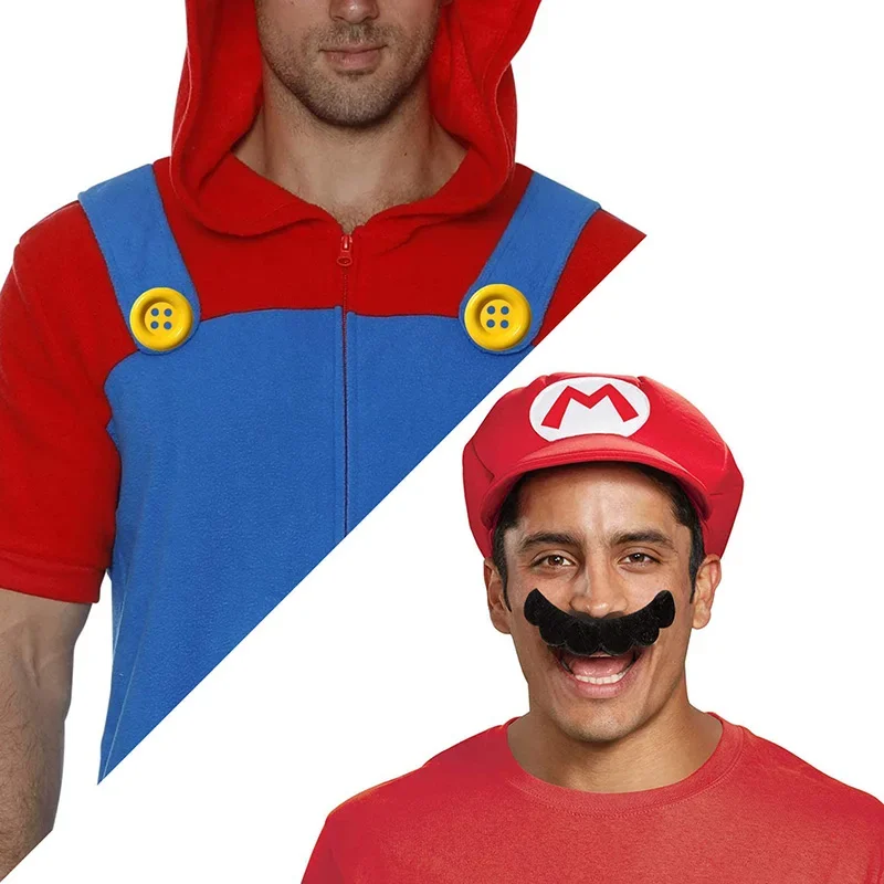 2Pcs Super Bros Luigi Adult Hat Cap Costume Cosplay Halloween Baseball Anime Unisex Role Play hat halloween hat lamp party hat carnival hat adult police hat