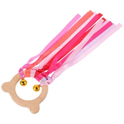 Toys Baby Sensory for Toddler Funny Ribbon Ring Cloth Wooden Infant Educational