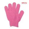 6pcs Bath For Exfoliating Glove Cleaning Body Bubbler Massage  Wash Skin Moisturizing SPA Five Fingers Shower Scrub Gloves Foam 5
