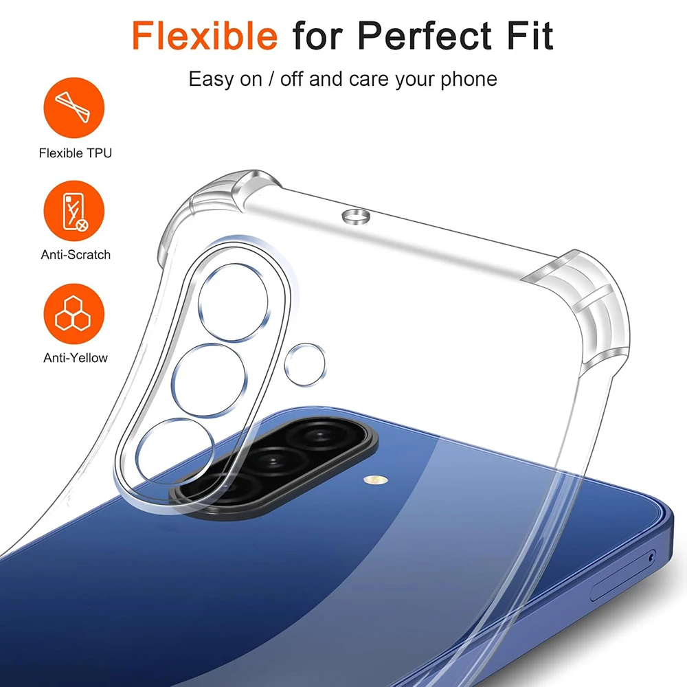 Clear Shockproof Ultra-Thin Silicone Phone Case - Transparent TPU Cover