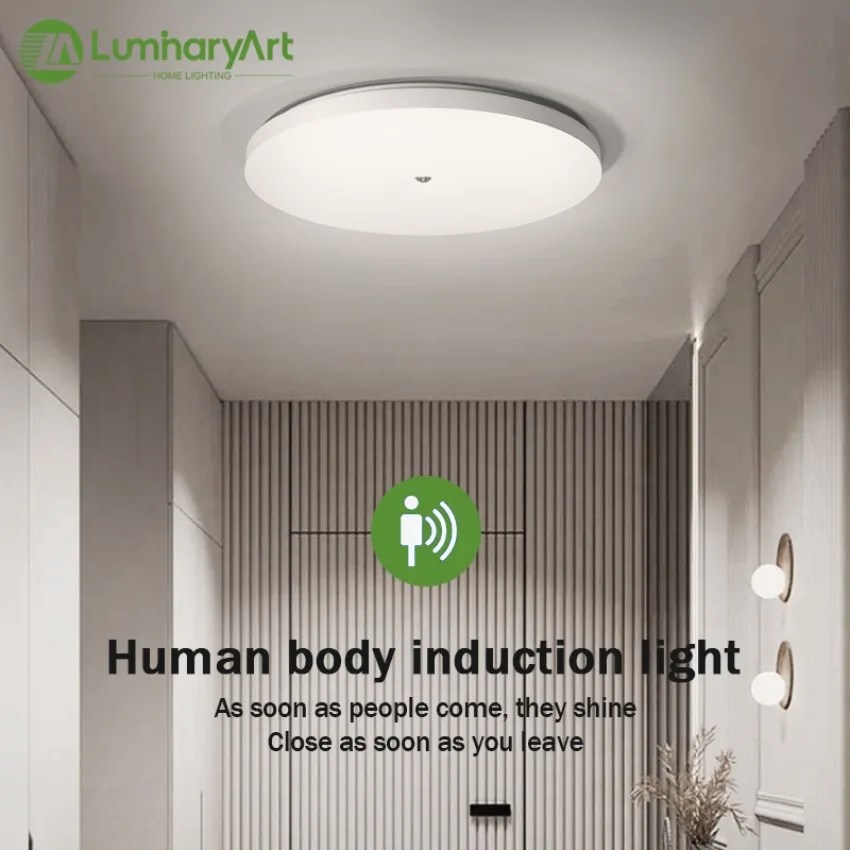 LED Ceiling Light with Motion Sensor Human Infrared Sensing Light Staircase Garage Corridor Warehouse Indoor Lighting Fixtures led ceiling light