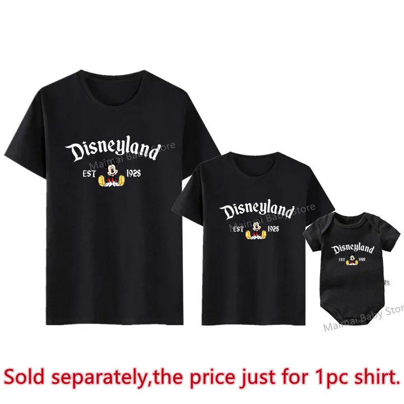 New Vintage Disneyland Est 1928 Shirts Retro Mickey And Friends Print Family Matching Outfits Funny Disney Trip Tops Tees 2