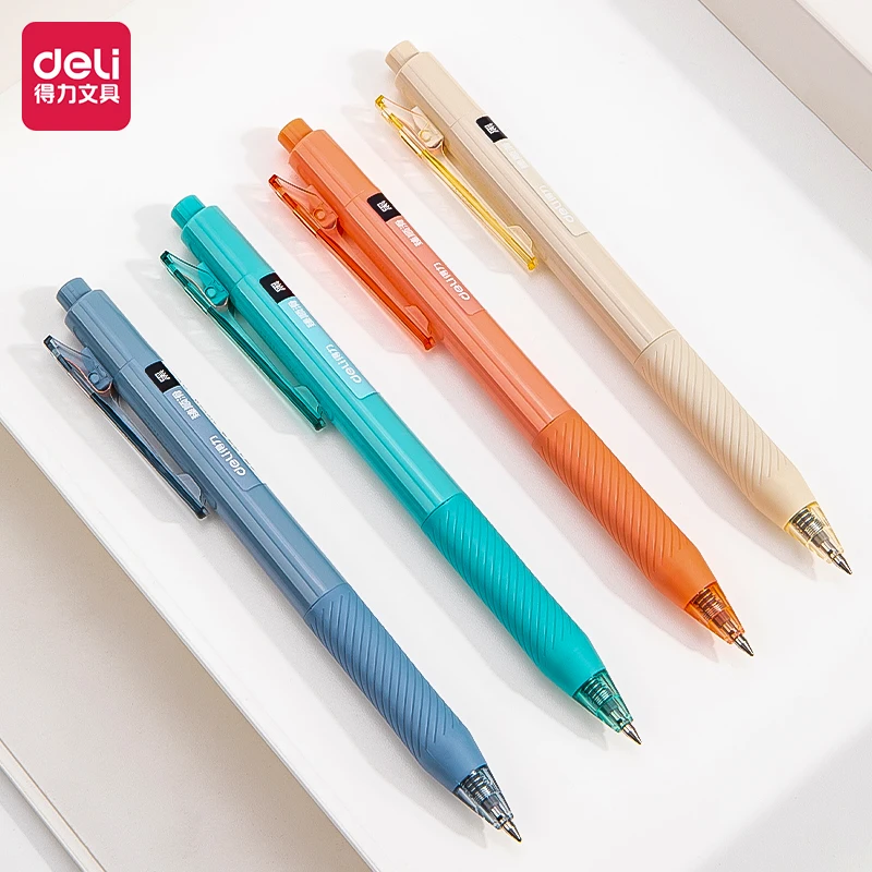 

Deli 4pcs 0.5mm Cute Signature Pen Black Ink Kawaii Gel Pen High-quality Pen School Student Supplies Office Supplies Stationery