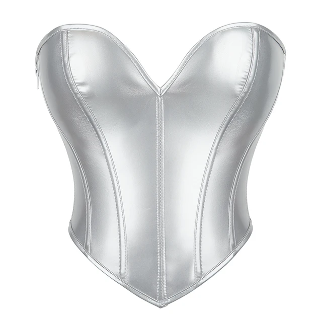 silver bustier top