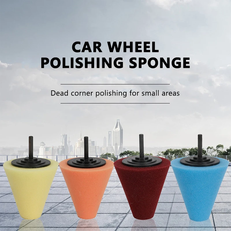 Kcimo 3PCS Polishing Sponges Cone Polishing Ball Wheel Car Beauty Waxing Pad er Waxing ing Pads