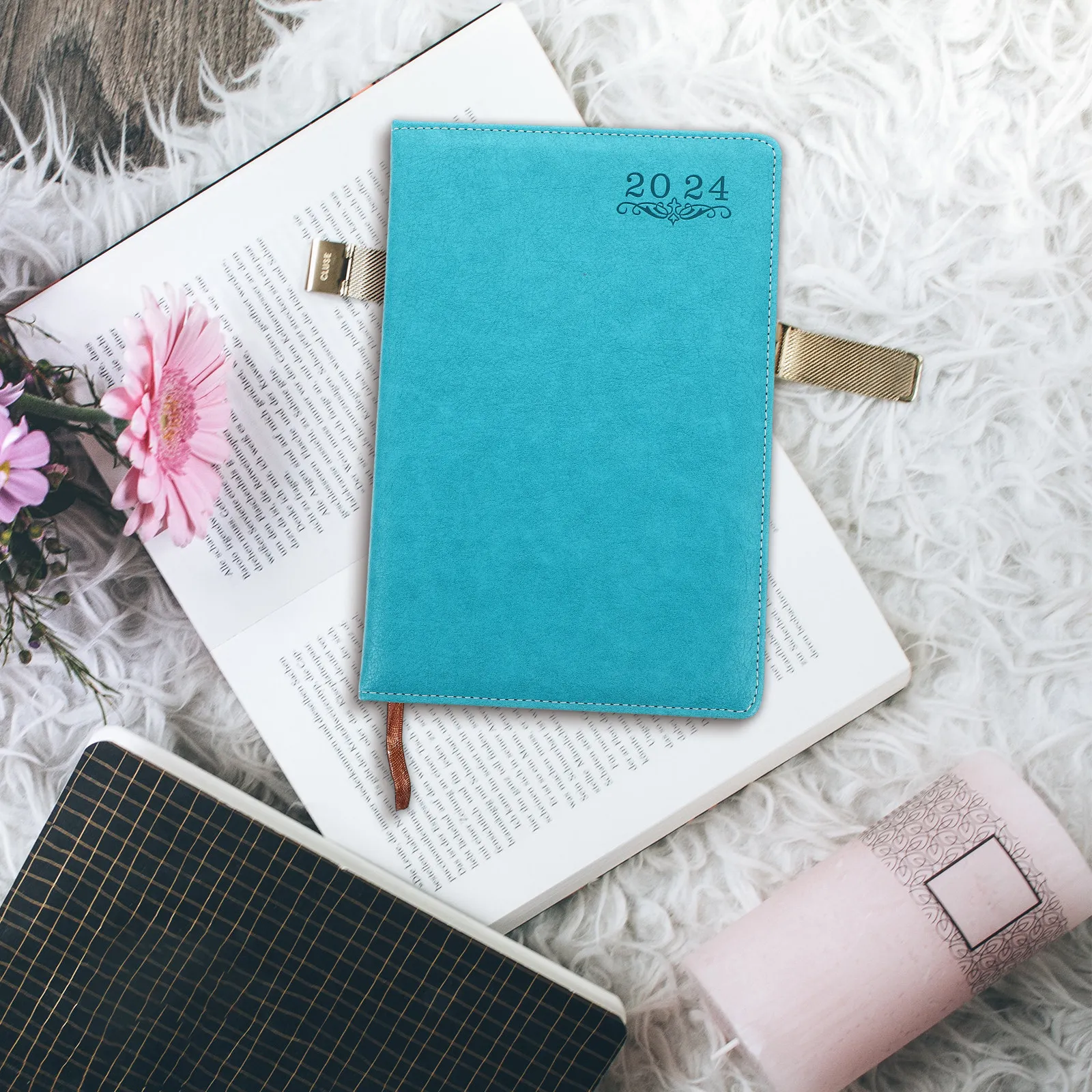 연간 플래너 노트북 사무직 직원을 위한 휴대용 일일 일정 노트패드 교사용 경량..